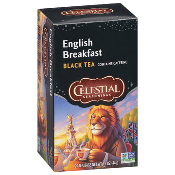 Celestial Seasonings Black Tea, English Breakfast, 20 Count (Pack Of 6) (Packaging May Vary)
