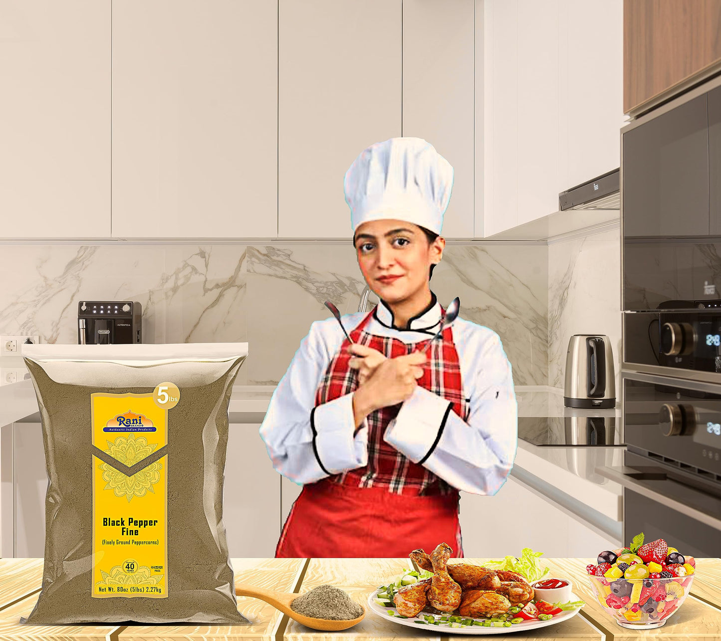 Rani Black Pepper Fine Powder 80 Mesh, 80Oz (5Lbs) 2.27Kg Bulk ~ All Natural | Vegan | Gluten Friendly | Non-Gmo | Kosher