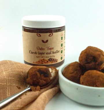 PALEO TIGER | CAROB Tiger Nut Butter | AIP and Paleo Compliant | Nut Free High Prebiotic Ingredients | No Sugar Added | Whole 30