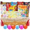 Easter Snack Basket with Liner (50 Count) Filled with Treats, Candy, Peelable Gummies, Marshmallow Gummies, Bunny and More, Grea
