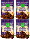 MyCerealMix Sugar Free Double Chocolate Chip Granola - 4 Pack (96oz Total) - Vegan, Gluten Free - Blood Sugar Friendly Breakfast