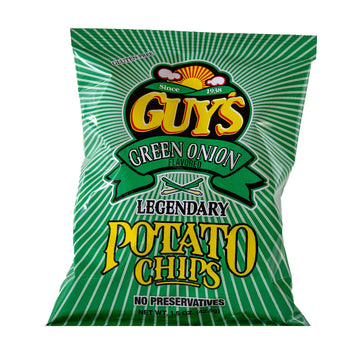 Guys Green Onion Potato Chips - Healthy & Salty Snacks W/Legendary Taste - Natural Potato Snack Chips -Tasty Snack Pack Chips -