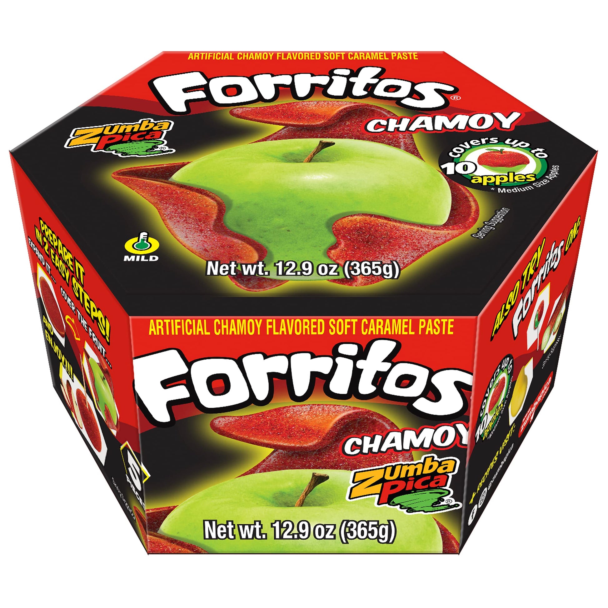 Zumba Pica Forritos Chamoy - Chamoy Flavor Soft Caramel Paste for Apples - Chamoy Paste to Cover Apples - Chamoy Mexican Candy -