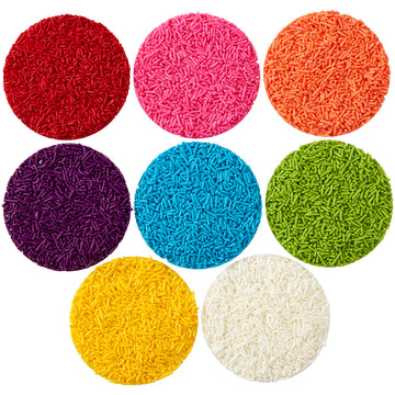 Wilton Rainbow Jimmies Sprinkles Dessert Decorating Set, 8-Piece