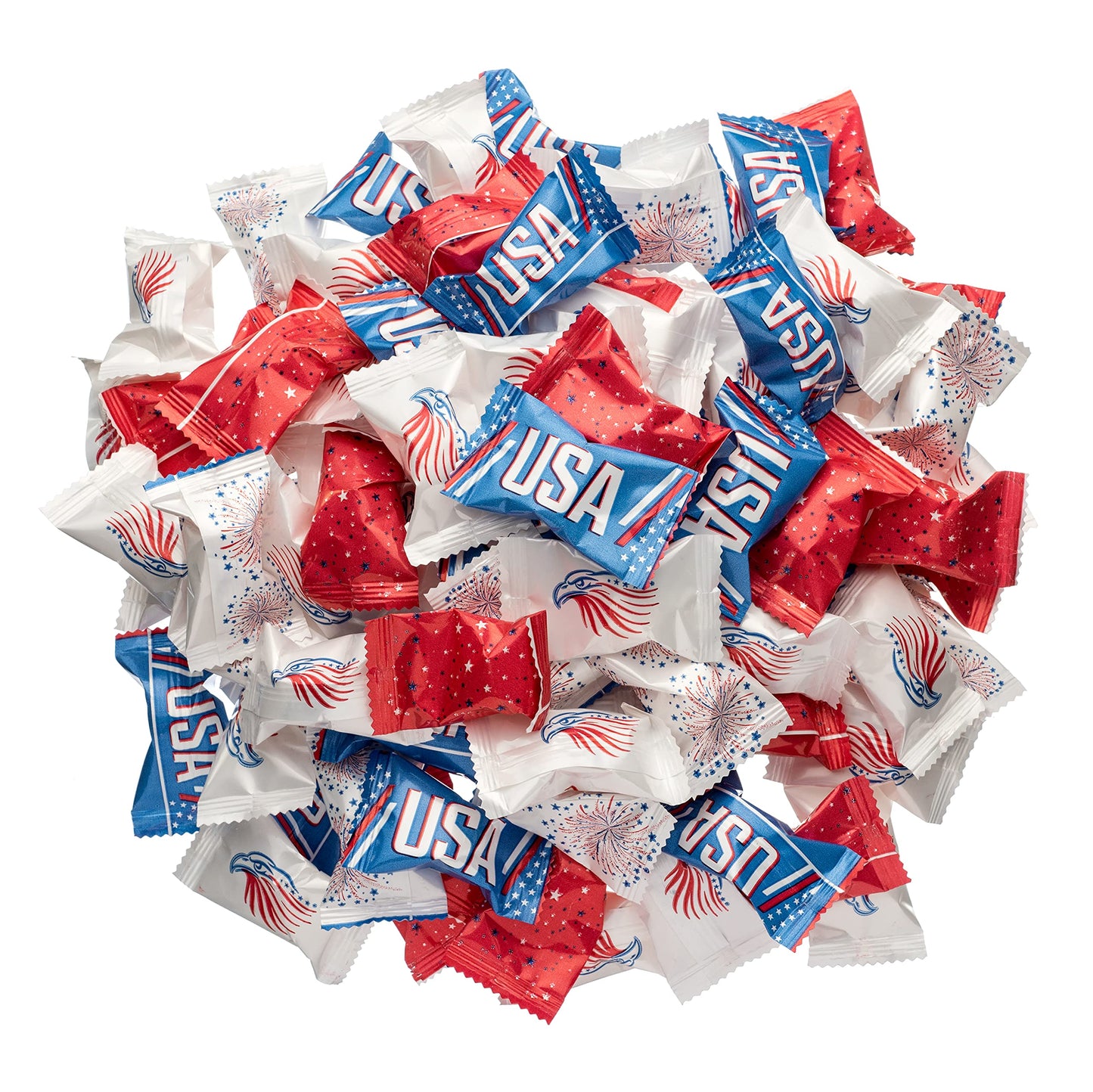 Candy Envy - Patriotic USA Buttermints - 13 oz. Bag - Approximately 100 Individually Wrapped Mints - Fourth of July Memorial Day