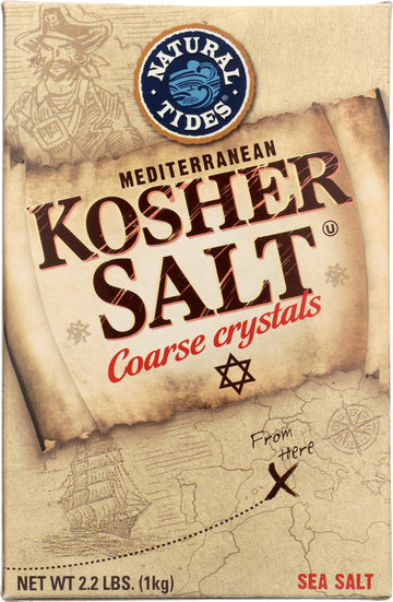 Natural Tides Mediterranean Kosher Salt Coarse Crystals, 2.2 Pound