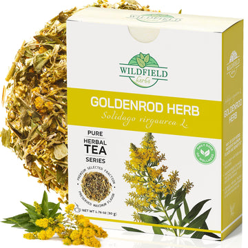 1.8 Oz. Goldenrod Tea Herb Golden (Solidago Virgaurea L.) - 50G Dried Golden Rod Herbs Herbal Tea