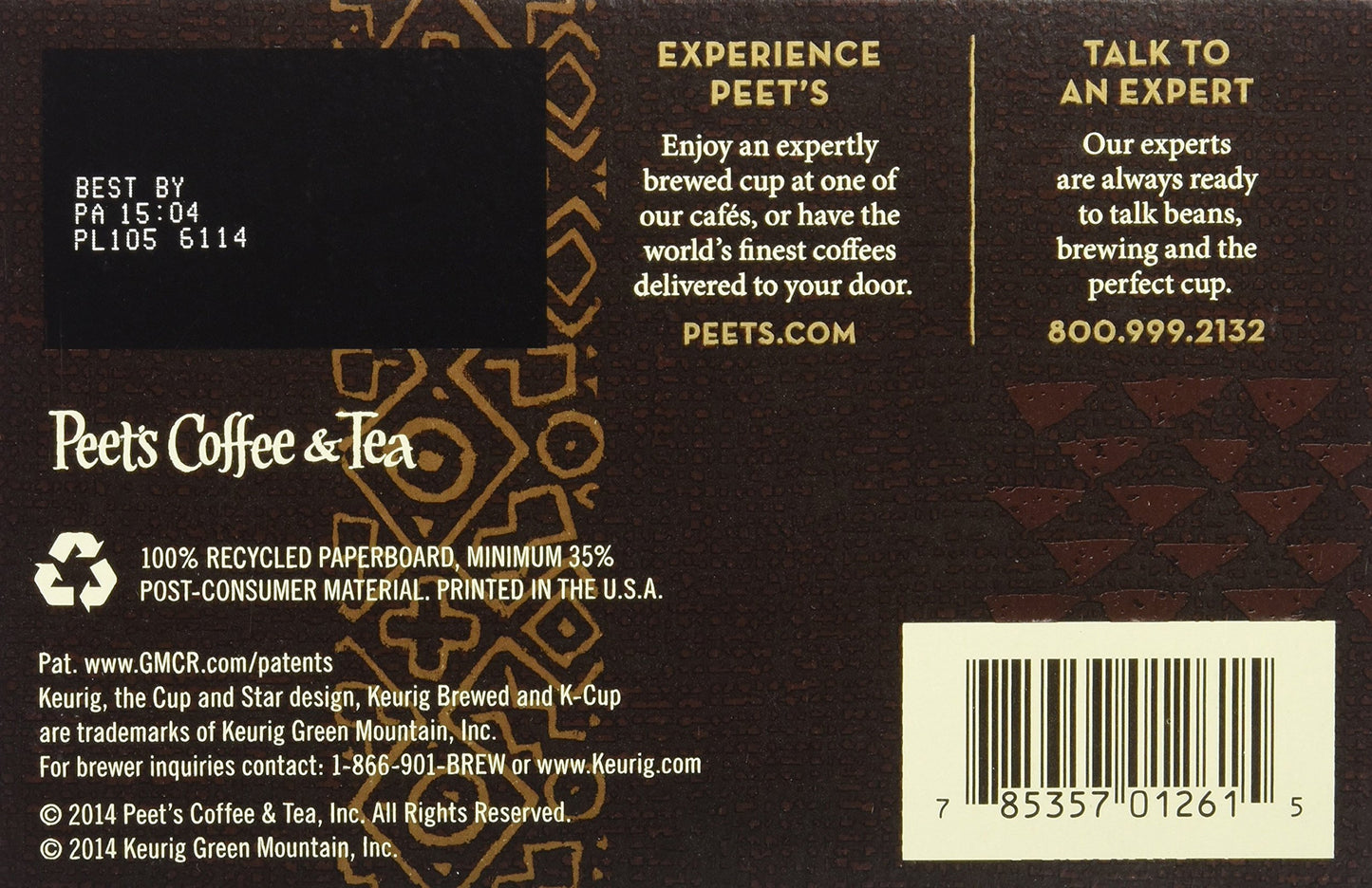 Peet'S Coffee French Roast Single Cup Coffee For Keurig K-Cup