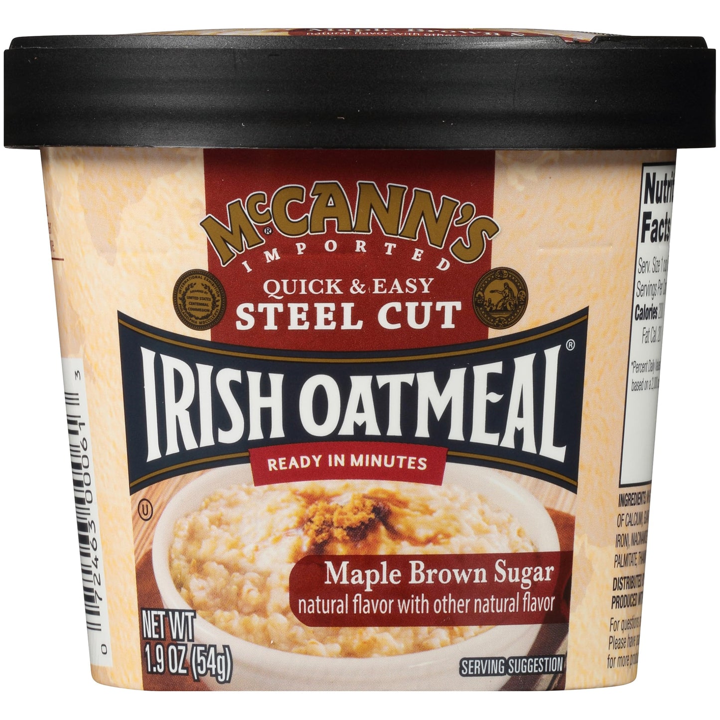 Mccann 'S Instant Oatmeal Cup, Maple Brown Sugar, 1.9 Ounce (Pack Of 12)