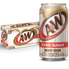 A&W Zero Sugar Root Beer Soda, 12 fl oz cans, 12 pack, Caffeine-Free