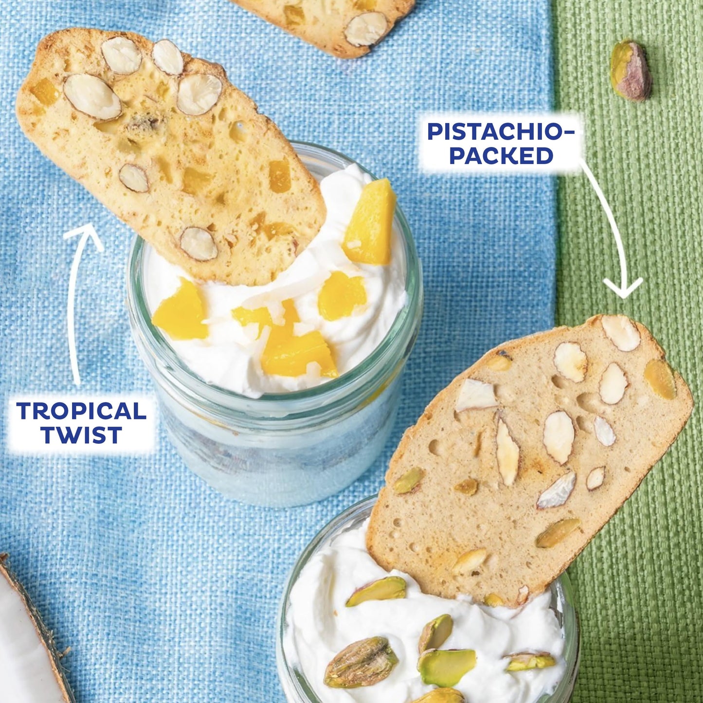 Thinaddictives Variety 3 Pack - 3 Flavors W/ 18 Cookies Per Box - Sweet & Crunchy Almond Cookie Thins - Biscotti Italian Cookies