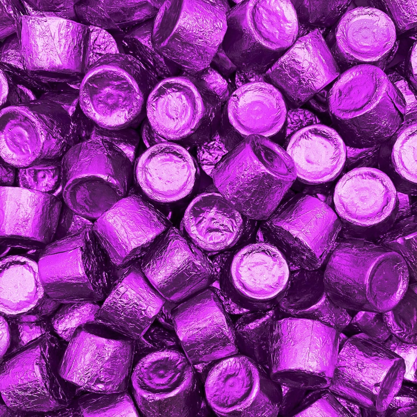 Salted Caramels In Dark Chocolate, 1 Lb Bag - Sweet And Salty Gourmet Candy, Individually Wrapped In Purple Foil, Bulk Candy, Approx 75 Pieces