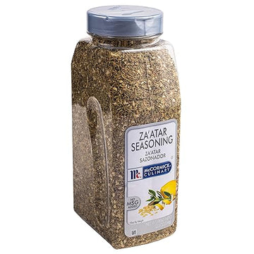 Mccormick Culinary Za'Atar Seasoning, 12.5 Oz - One 12.5 Ounce Container Of Zaatar Seasoning Blend, Adds Middle Eastern Flavor To Beef, Chicken, Lamb, Hummus, Roasted Vegetables, And More