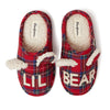 Dearfoams Unisex Slipper, Lil Bear Tartan Plaid, 2-3 Us Big Kid