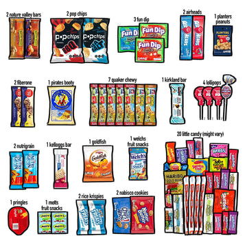 CRAVEBOX Snack Box Variety Pack - 55 Count Care Package for Kids & mature-themeds, Perfect for Birthdays, College, and Office Snacks