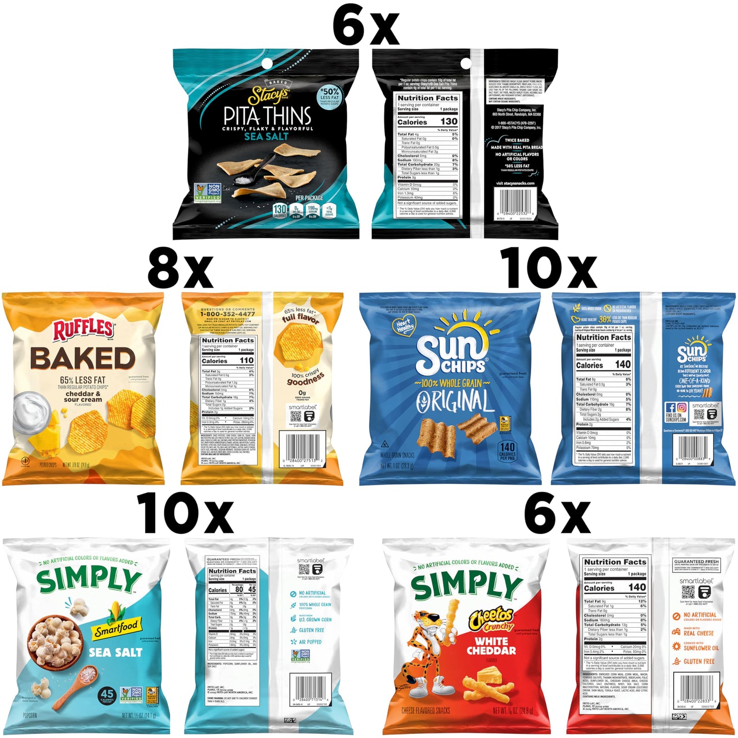 Frito-Lay Ultimate Smart Care Package 2.0, Variety Assortment of Snacks (Pack of 40)
