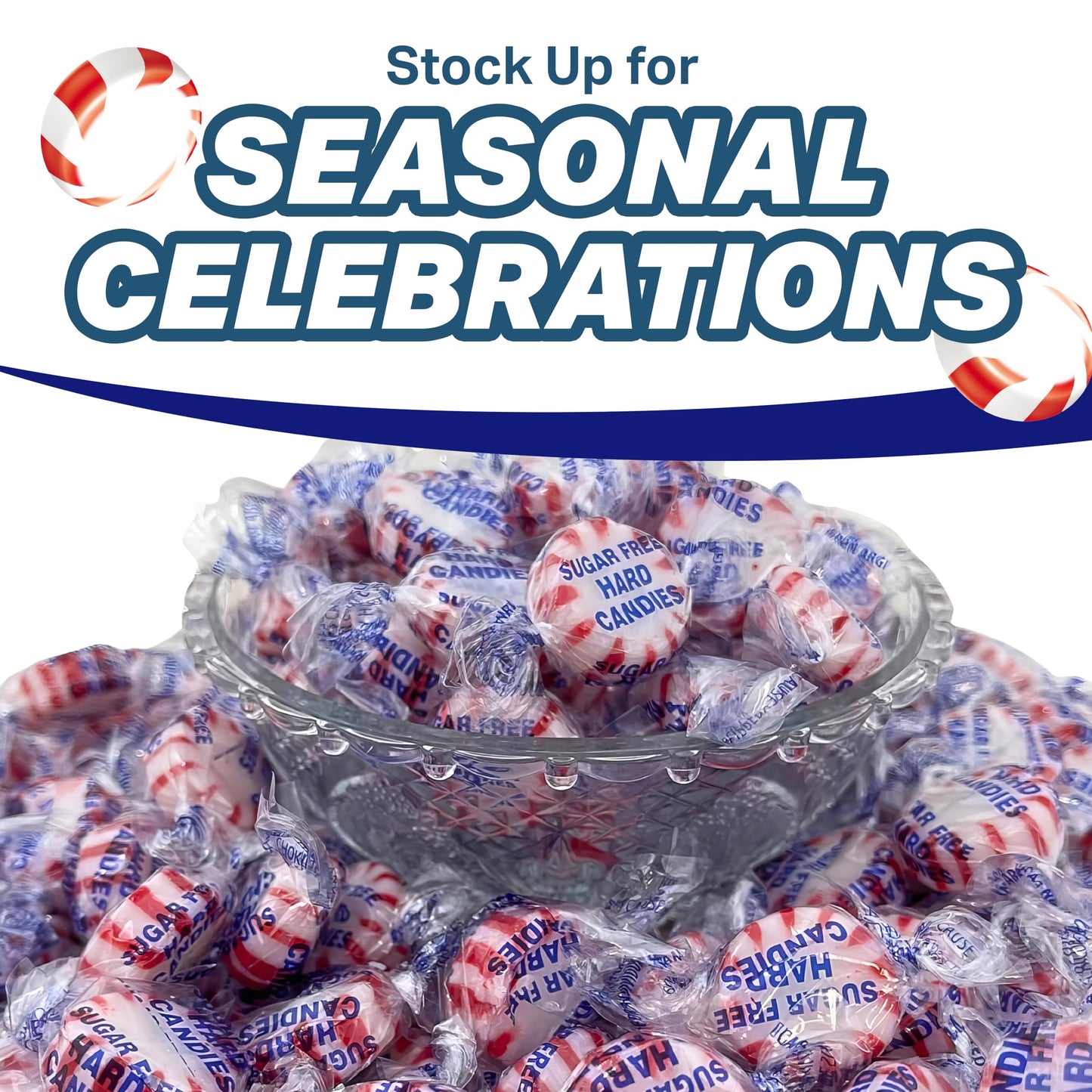 Arcor Starlight Peppermint Sugar Free Hard Candy - 1 Pounds Approx 75 - Sugar Free Candy, Peppermint Candy - Bulk Candy Individu