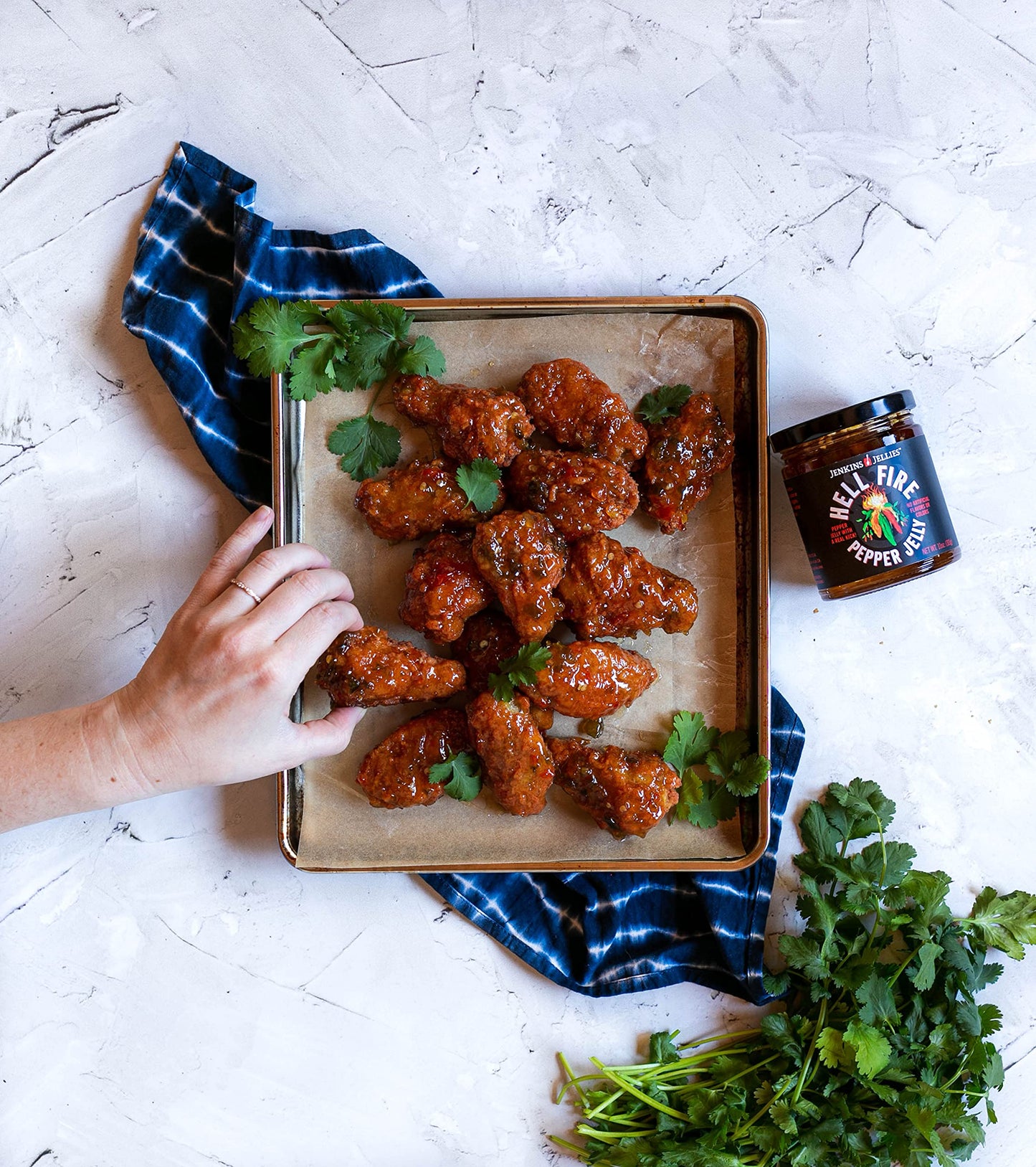 JENKINS JELLIES Hell Fire Hot Pepper Jelly - Sweet & Spicy Jalapeño - Gluten Free, Vegan - 2 x 11 Ounces