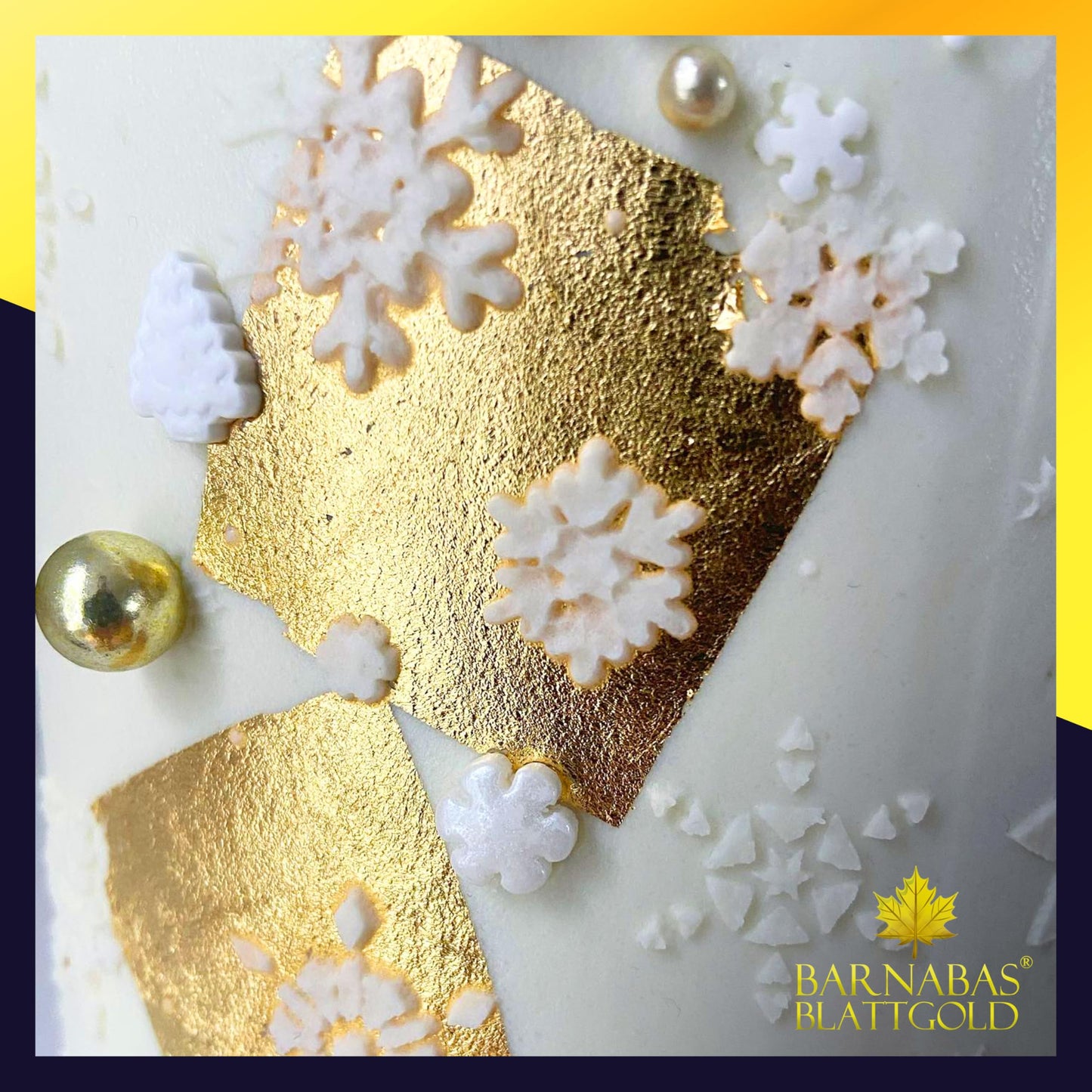 BARNABAS BLATTGOLD Edible Gold Leaf Sheets, 24K Transfer Leaf, 3.1 inch, 10 Sheets
