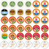 Crazy Cups Decaf Coffee Pods Variety Pack - Flavored & Unflavored Assorted Sampler 36 Count Compatible with Keurig K-Cup malt-inspired