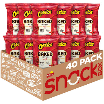 Frito Wnaldc Lay Baked Cheetos Crunchy Flamin Hot, 0.87 Ounce Pack of 40