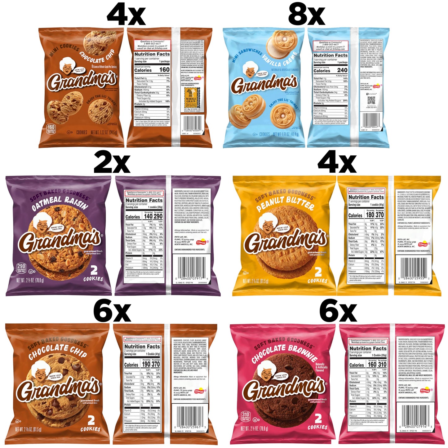 Grandma'S Cookies Variety Pack, 30 Count