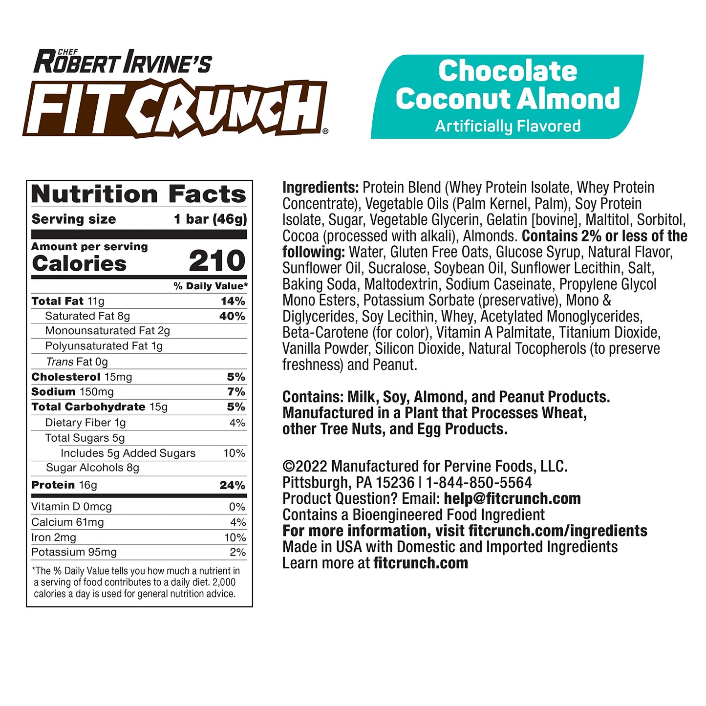 Fitcrunch Snack Size Protein Bars, Designed By Robert Irvine, 6-Layer Baked Bar, 5G Of Sugar & Soft Cake Core (9 Bars, Chocolate