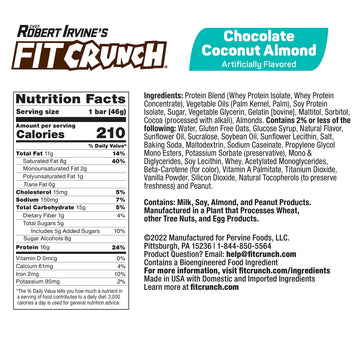 Fitcrunch Snack Size Protein Bars, Designed By Robert Irvine, 6-Layer Baked Bar, 5G Of Sugar & Soft Cake Core (9 Bars, Chocolate