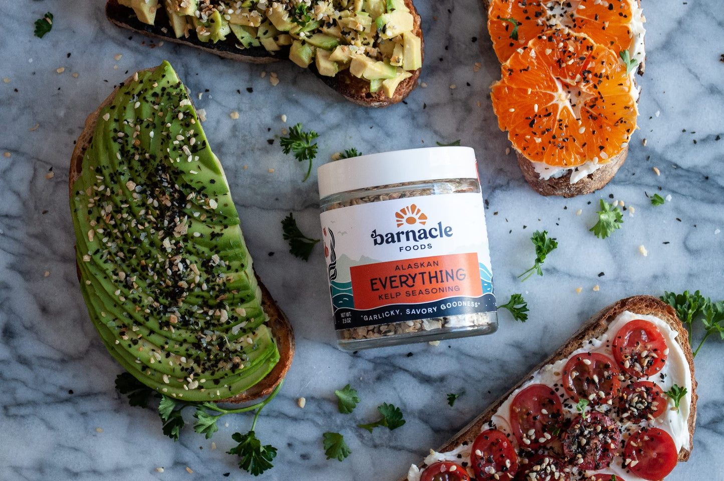 Barnacle Foods Everything Bagel Kelp Seasoning - 2.5 oz Classic Bagel Topper, Great for Meat, Eggs & Toast, Made in Alaska