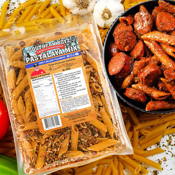 Southern Boyz Outdoors Pastalaya Mix with Penne, 10 Ounce Bag, No MSG, Makes 4-6 Servings