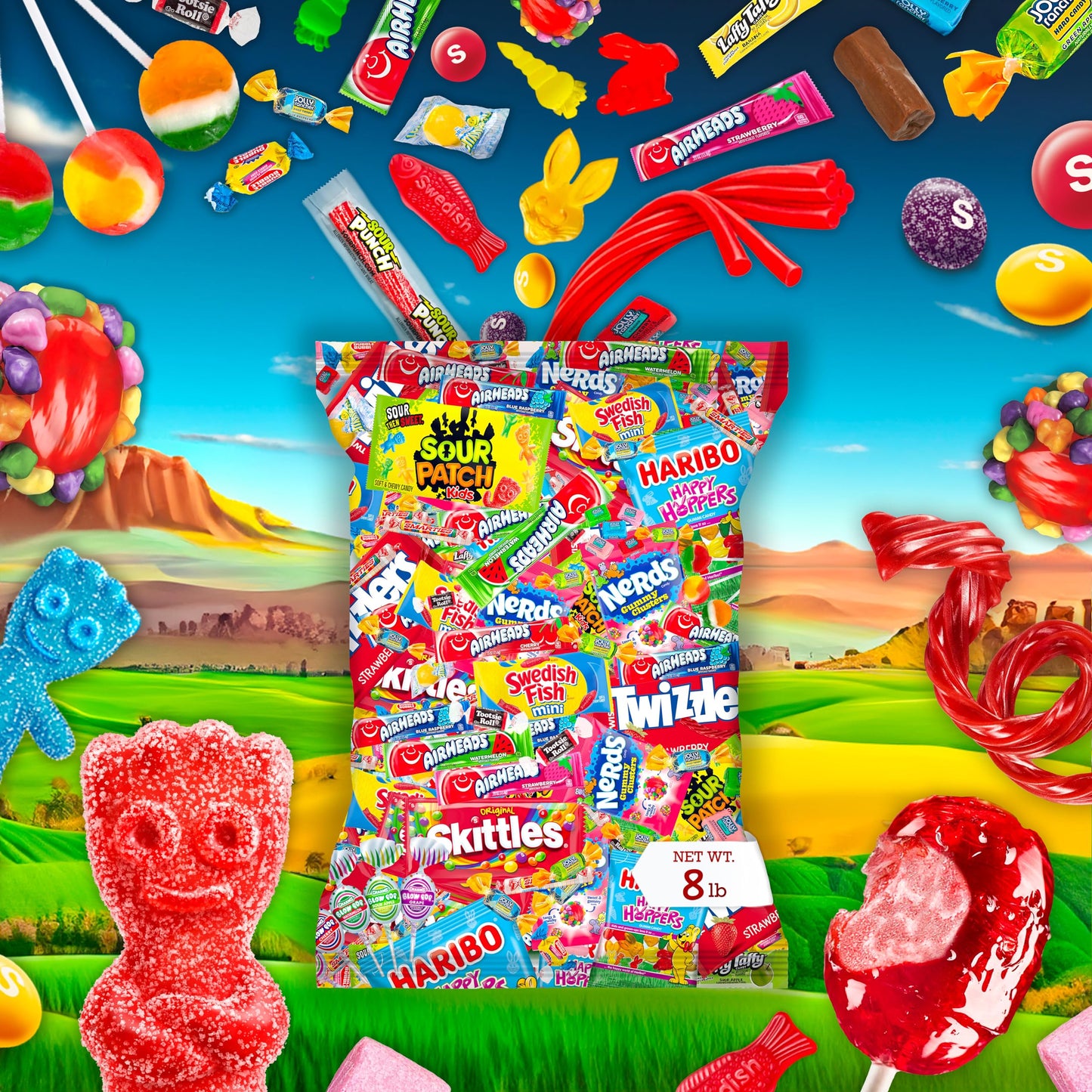 Bulk Candy Variety Pack - 8 lb Candy - Candy Bulk Individually Wrapped Candy- Halloween Candies - Trick Or Treat Candies - Piata