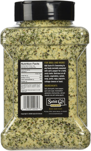 Susie Qs Original Santa Maria Style Seasoning, 22 Ounce, Model TS0417-A700ML-M1010
