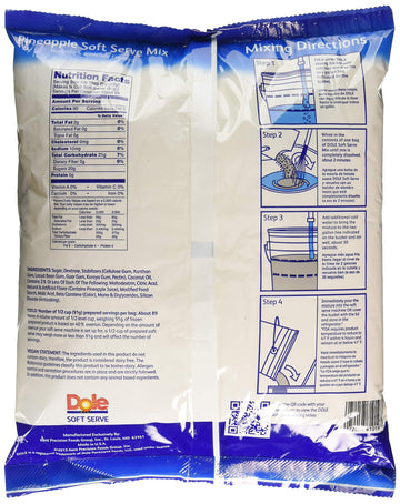 Dole Soft Serve Mix, Pineapple, 19 Pound