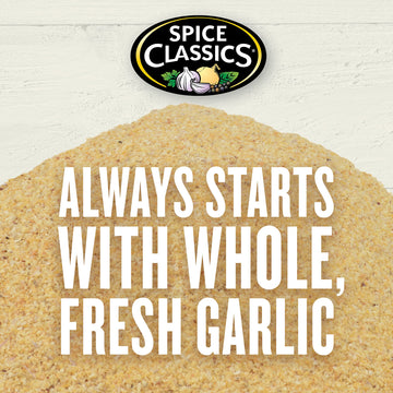 Spice Classics Granulated Garlic, 6.5 Lb - One 6.5 Pound Container Of Bulk Garlic Powder Seasoning To Flavor Vegetables, Meats, Salads, Dressings And More