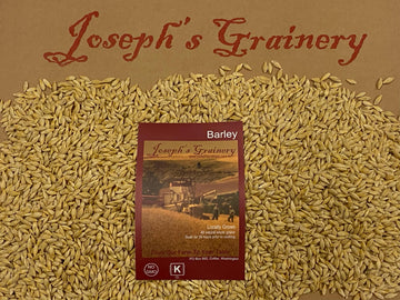 Barley 12 Lbs, Unhulled Barley (Hull Intact), Joseph'S Grainery Whole Grain Barley, Non-Gmo, Kosher Certified
