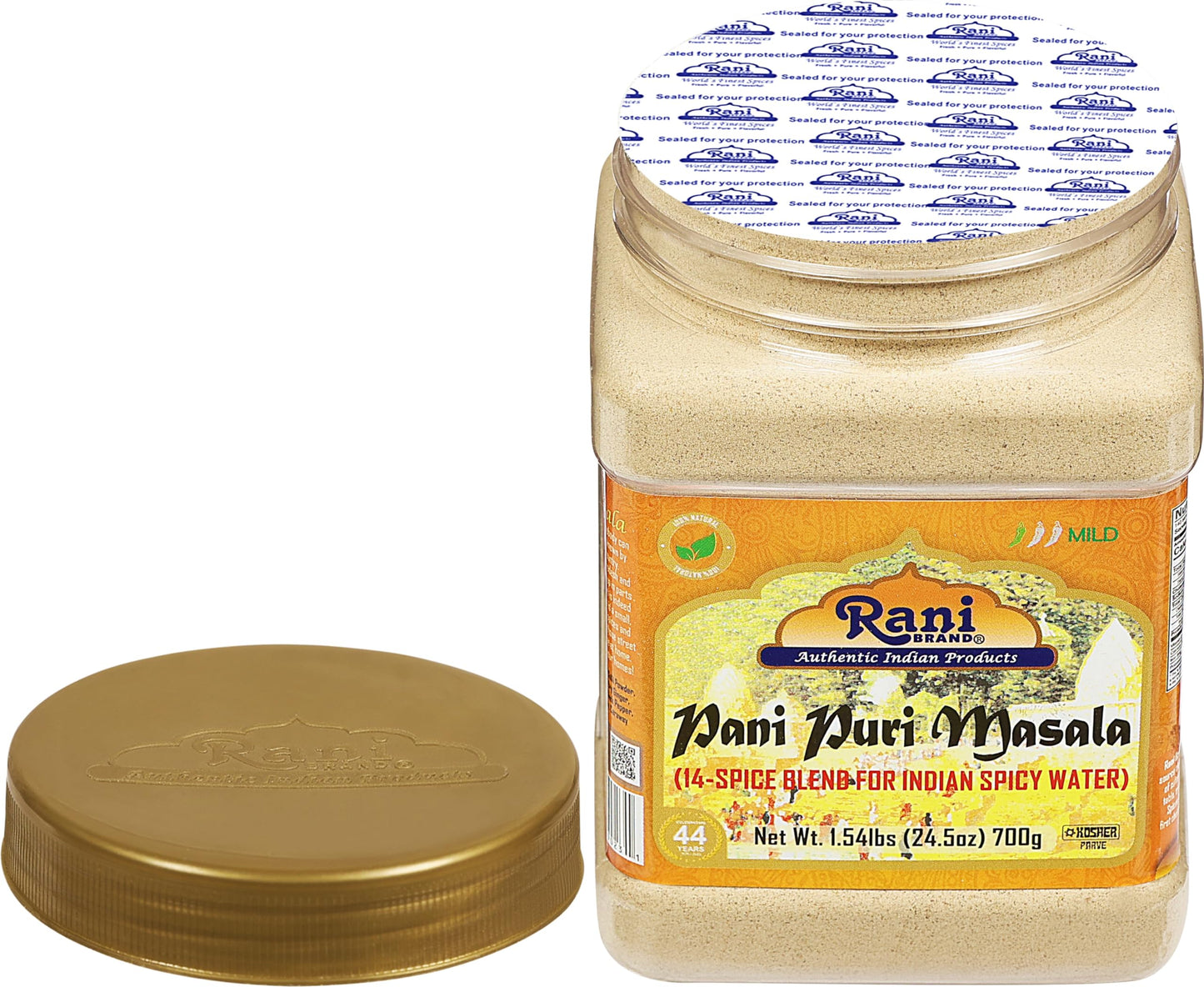 Rani Pani Puri Masala, 14-Spice Blend, 24.5oz, All Natural, Vegan, Gluten Friendly, Kosher, Indian Origin