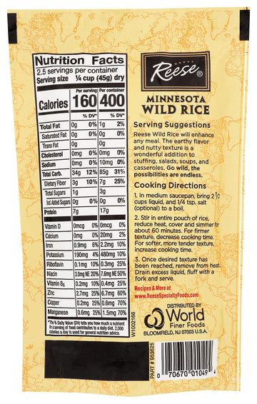 Reese Minnesota Wild Rice, 4 Ounces (Pack of 12)