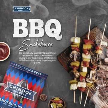 Chinook Seedery Roasted Jumbo Sunflower Seeds - Keto Snacks, Gluten-Free, Non-GMO, Smokehouse BBQ 4 oz (12-Pack)