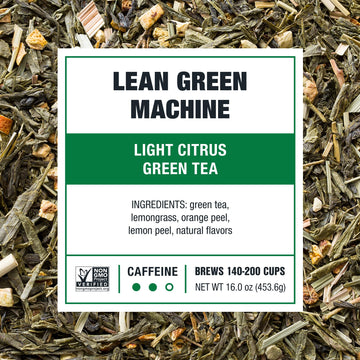 Tiesta Tea - Lean Green Machine | Light Citrus Green Tea | Premuim Loose Leaf Tea Blend | Medium Caffeinated Green Tea | Make Ho