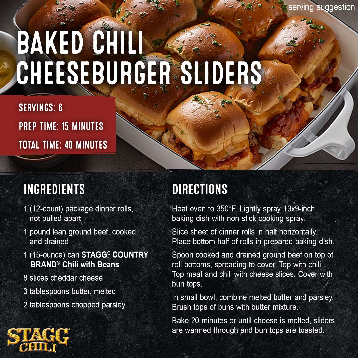 Stagg Country Brand Chili With Beans, 15 Ounce (Pack Of 12)