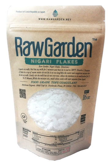 RawHarvest Nigari Flakes 16 oz (1 Lb) Food Grade Tofu Coagulant,Product of Czech Republic, or Israel.