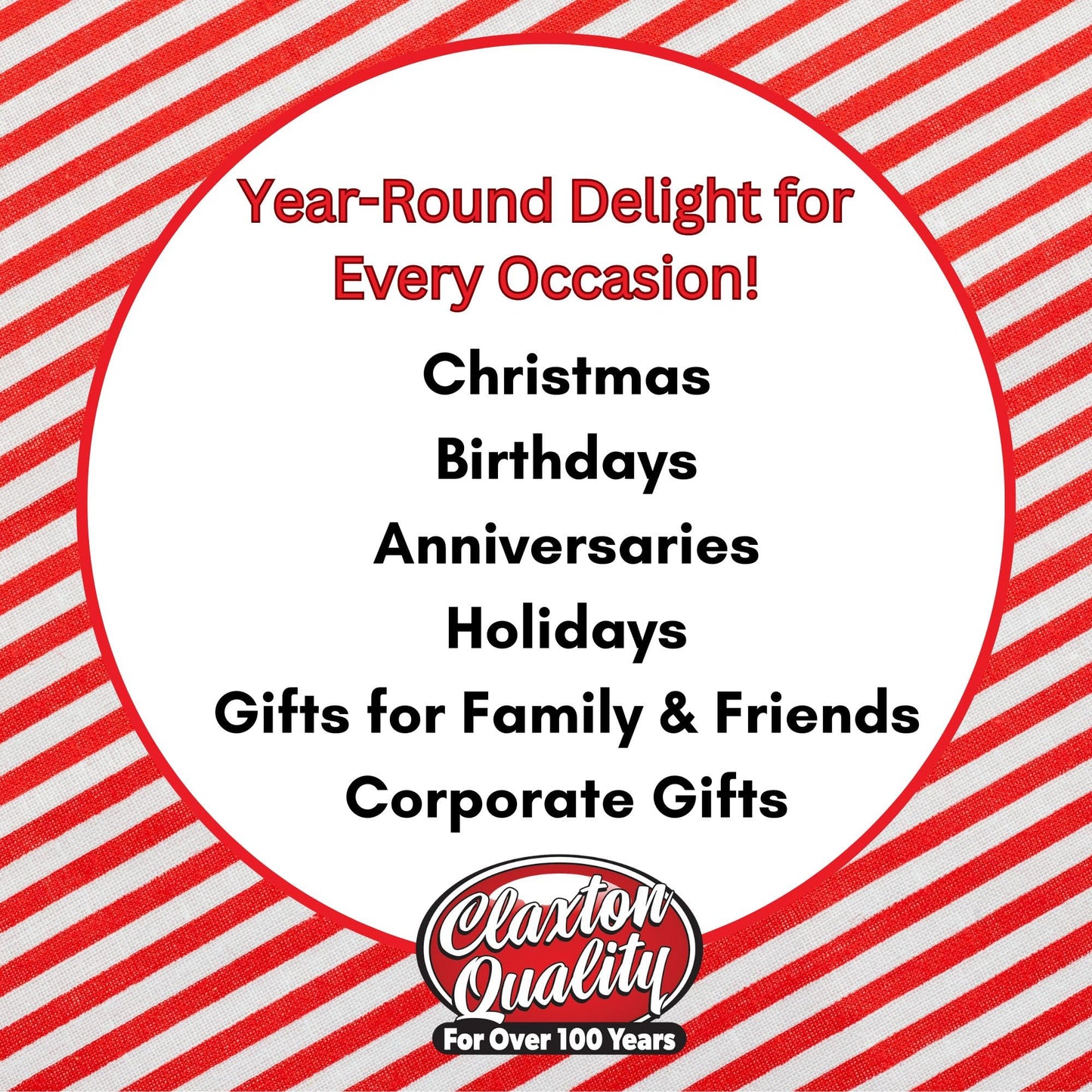 Old Fashion Claxton Fruit Cake - 5-1 Lb. Dark Recipe - Each Cake Individually Wrapped For Freshness In Our Signature Claxton Carton