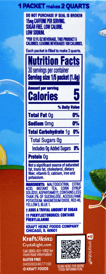 Crystal Light Sweet Tea, 12-Quart 1.56-Ounce Canister (Pack Of 4)