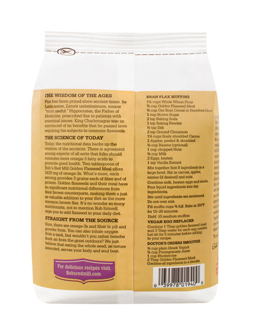 Bob'S Red Mill Organic Golden Flaxseed Meal, 32 Ounce