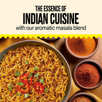Maggi Indian Classic Masala Noodles, Instant Ramen Noodles Pack, 3 min, Mildly Spicy, Vegetarian, Halal, Kosher, 24 Pack