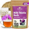 100 Bags Milk Thistle Tea Herb Dried Cardo Mariano Herbal (Silybum Marianum) - 100 Count 1.5g Tea Bags Dry Milk Thistle Herb Car