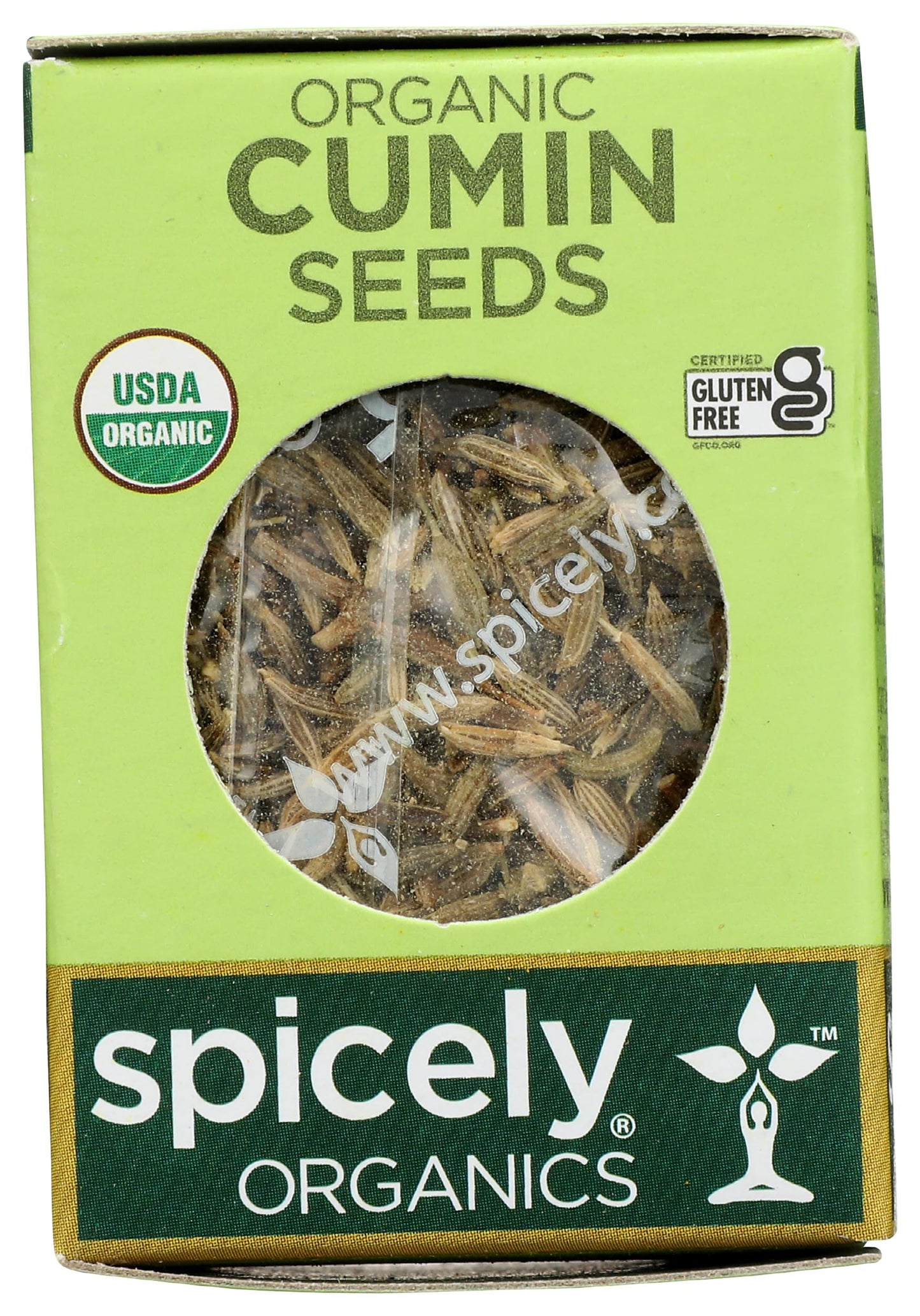 Spicely Organic Cumin Seeds Whole 0.50 Ounce Ecobox Certified Gluten Free