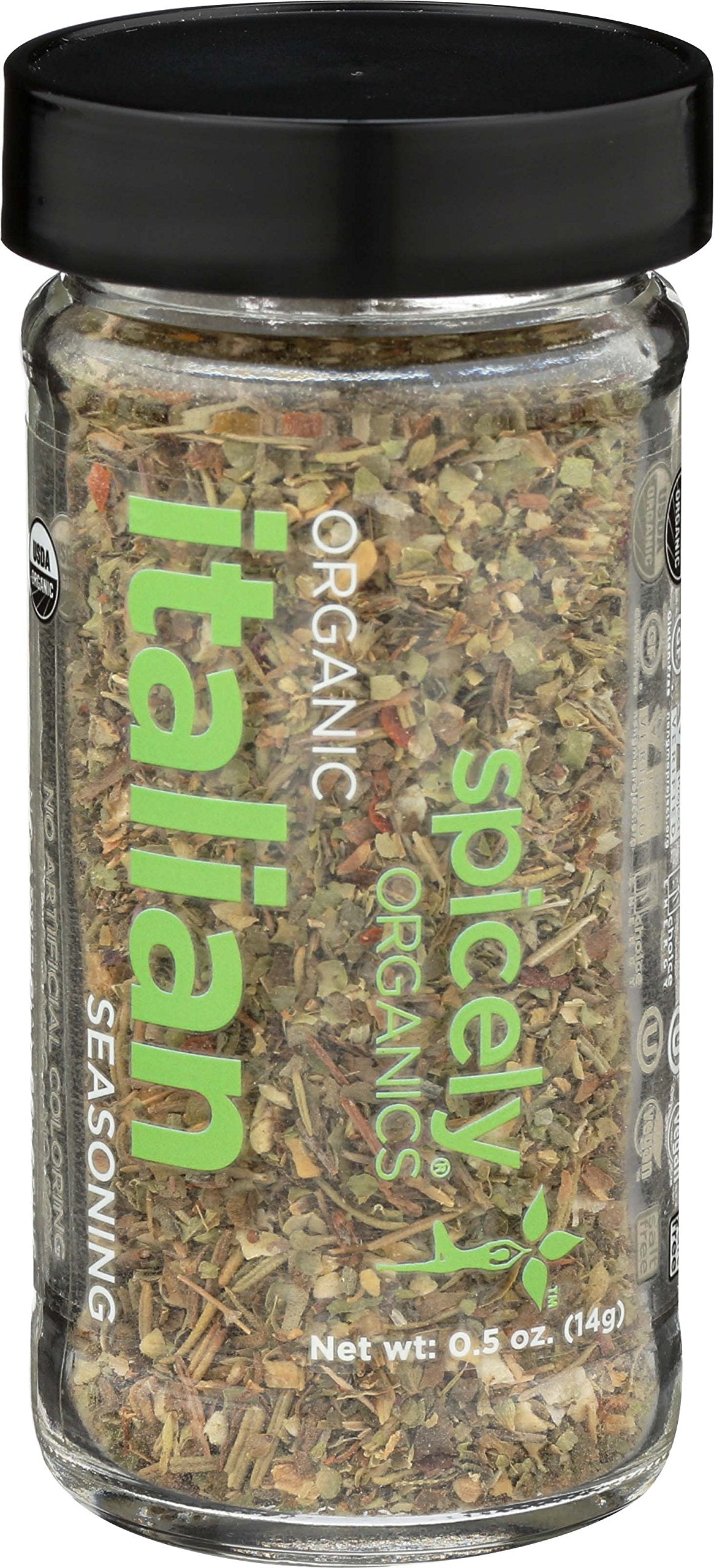 Spicely Organics Seasoning Italian Jar Certified Gluten Free, 0.5 Oz