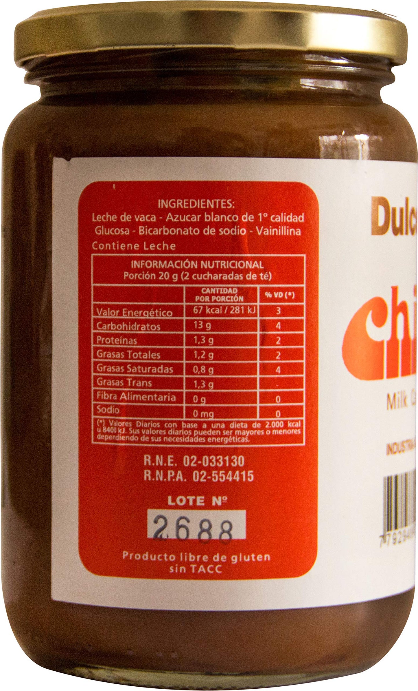 Dulce De Leche Chimbote, Premium Artesanal (Handmade) Traditional, Made In Argentina.