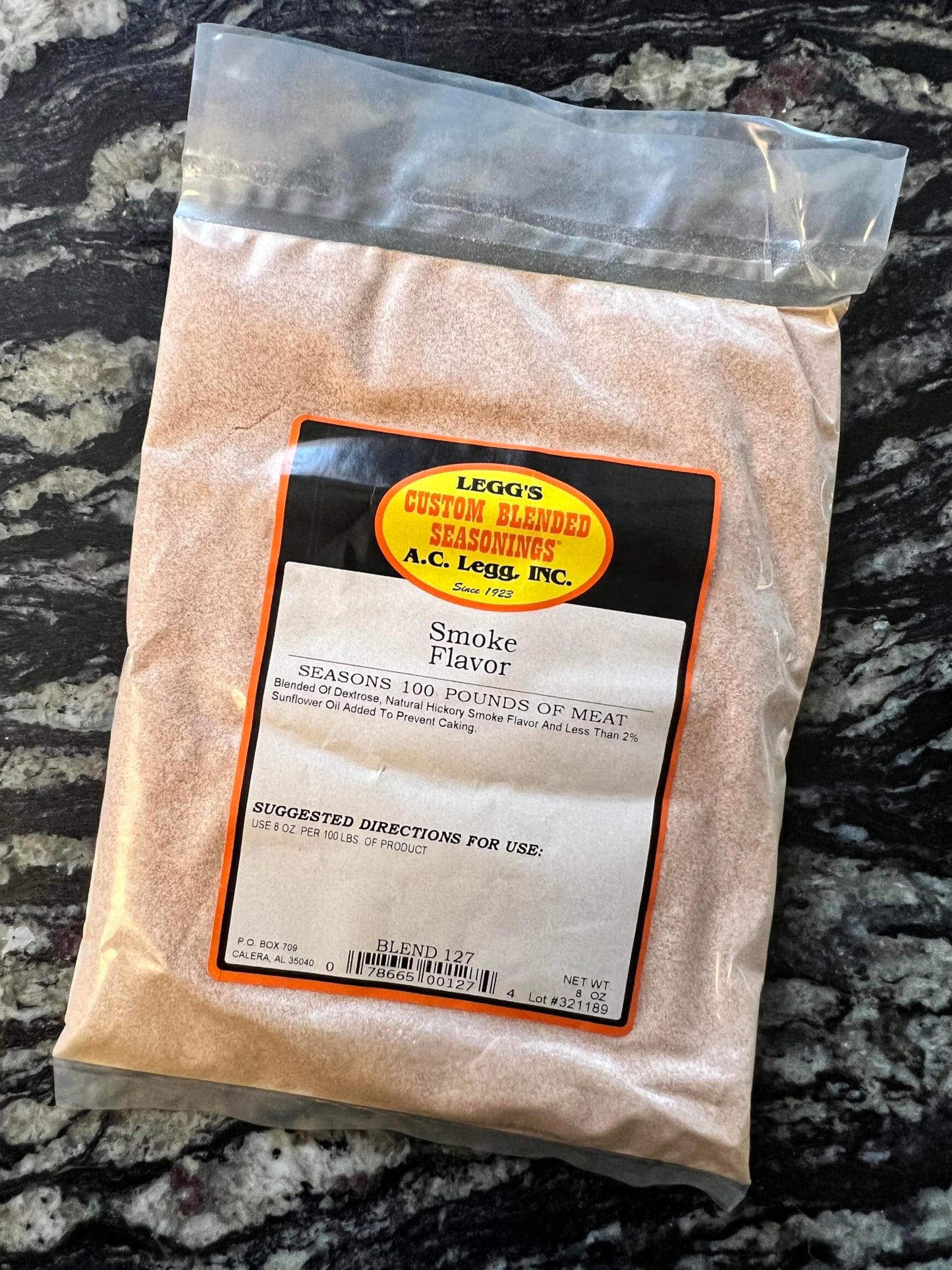 A.C. Legg Inc - Smoke Flavor Seasoning - 8 Ounces For Up To 100 Pounds Of Meat